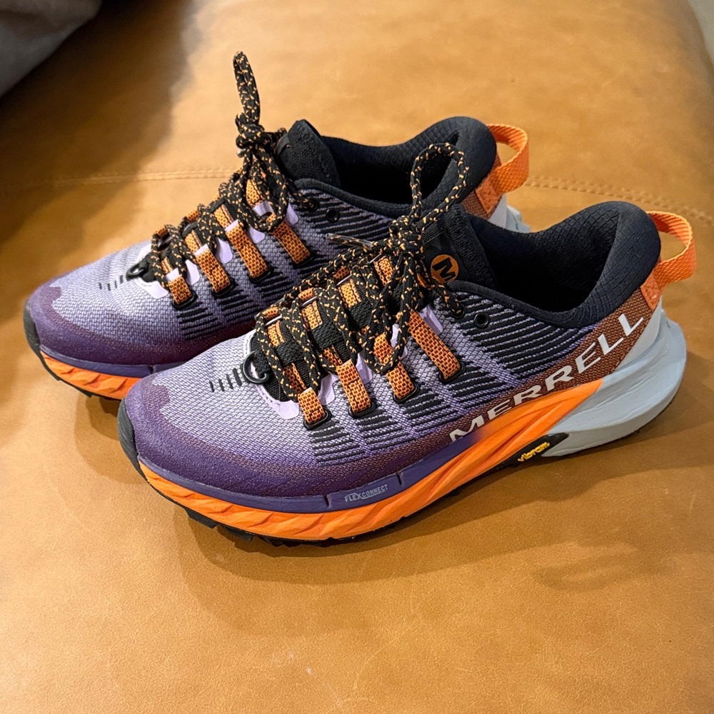 Like new! Merrell Women's Vibrant Purple and Orange Athletic Shoes 7.5